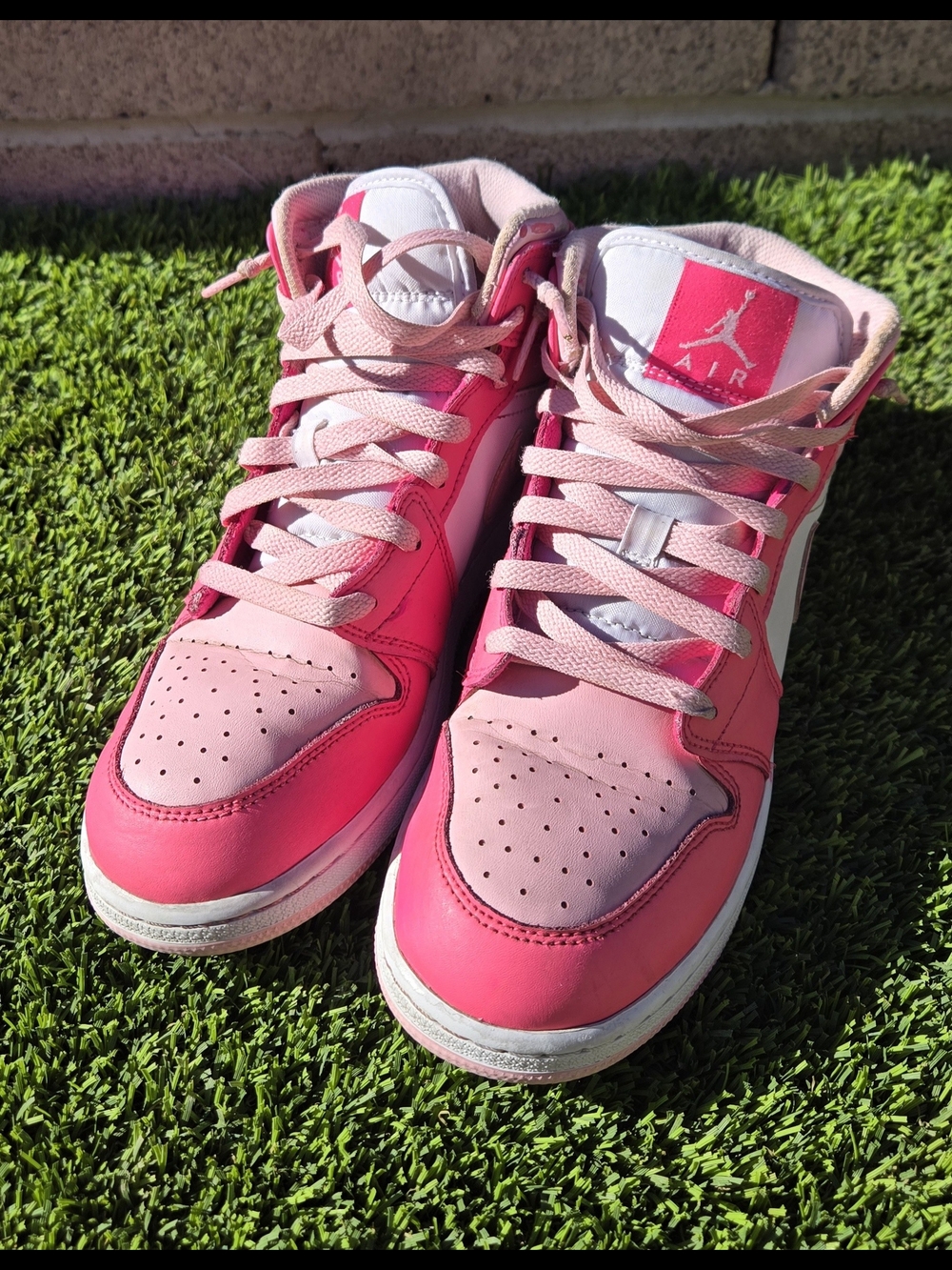 Air Jordan Pink High Top Sneakers